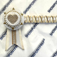 17.5” Cream, White & Gold Browband