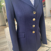 IN STOCK: NAVY SOFT WOOL PRINCESS CUT JACKET