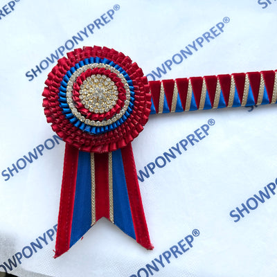 14” Red, Gold & Blue Browband