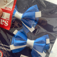 Sale bows- royal blue and white