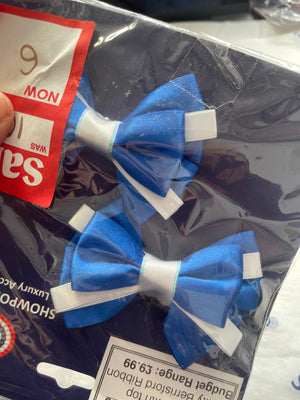 Sale bows- royal blue and white