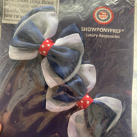 Sale bows- navy with red