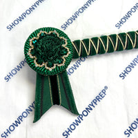 14” Green & Gold Heart Browband