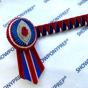 16” Red, Navy, Blue & White Browband
