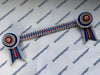 15” White, Blue & Red Browband