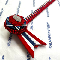 16” Red, White & Navy Browband