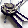 16” Purple & White Browband