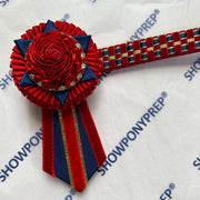 14.5” Red, Navy & Gold Browband