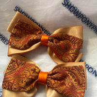 Sale - clip in rustic orange theme bows