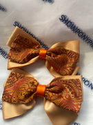 Sale - clip in rustic orange theme bows