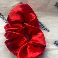 Sale - red satin scrunchie