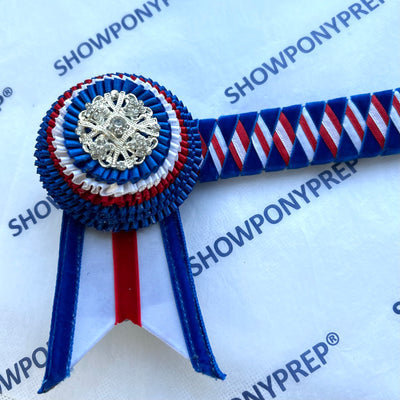 15.5” Blue, White & Red Browband