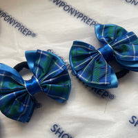 Sale bows-blue tartan