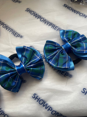 Sale bows-blue tartan