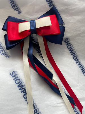 Junior Sale bows- red navy & cream