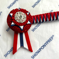 15” Red, Navy & White Browband