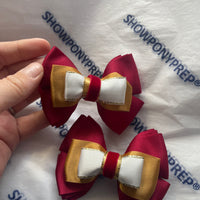 Sale bows burgundy and gold on CLIPS