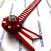 15.5” Red & White Browband