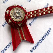 13” Red & Gold Browband