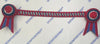 15” Navy. Red & Gold Browband