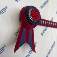 15” Navy. Red & Gold Browband