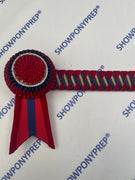 13” Red, Navy & Gold Browband