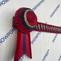 13” Red, Navy & Gold Browband