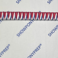 13.5” Red, Navy & White Browband