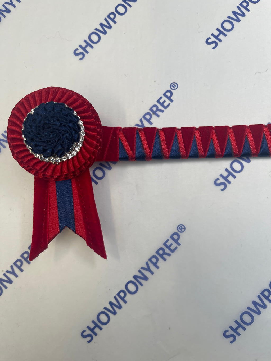 13.5” Red & Navy Browband