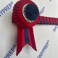 13.5” Red & Navy Browband