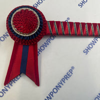 13.5” Red & Navy Browband