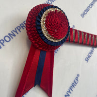 13.5” Red & Navy Browband