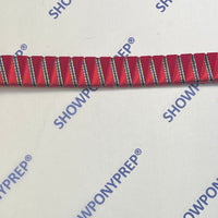 13.5” Red & Navy Browband