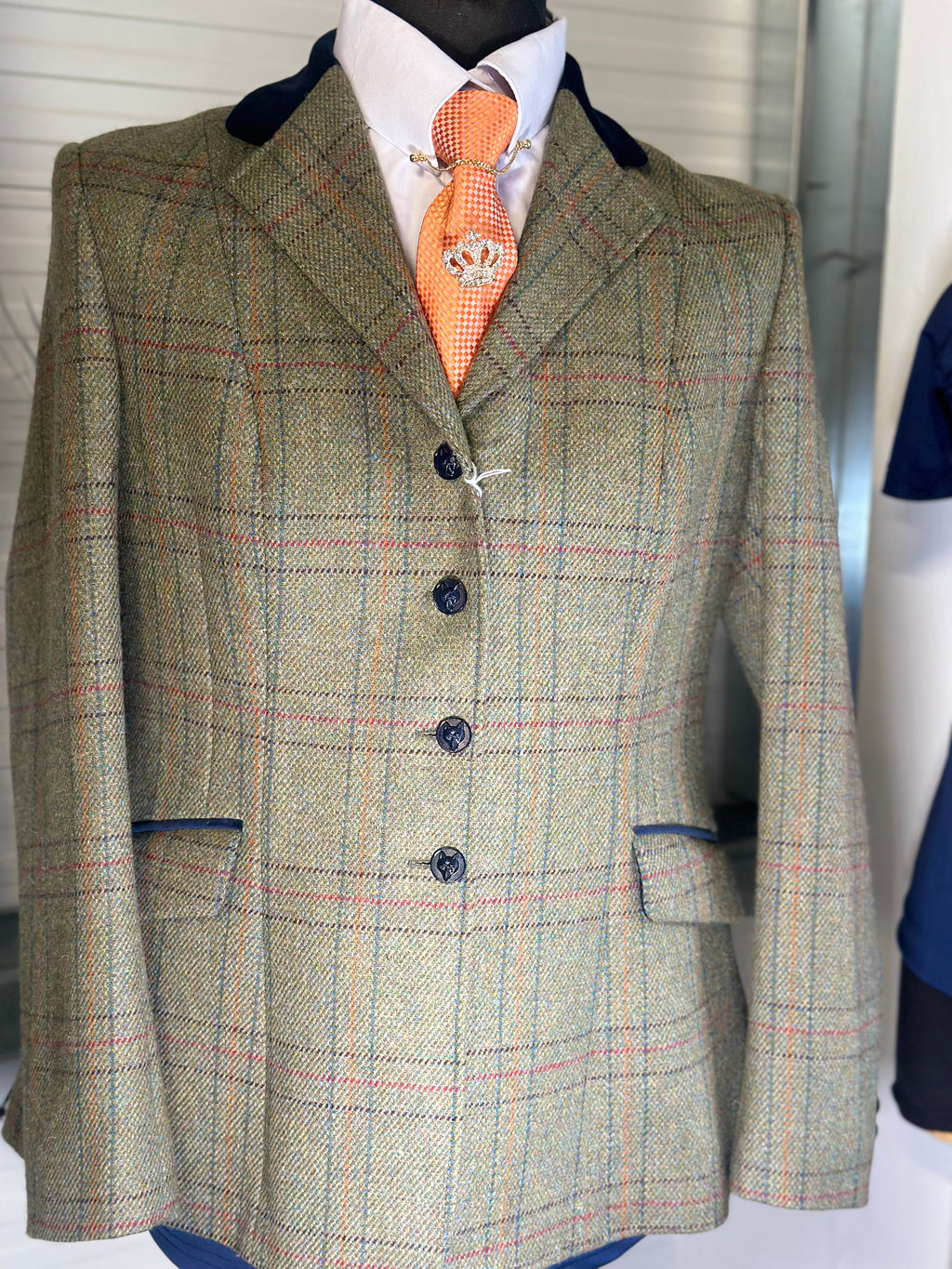 IN STOCK: GREEN TWEED PRINCESS CUT JACKET