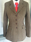 IN STOCK:  BROWN HERRINGBONE PRINCESS CUT JACKET