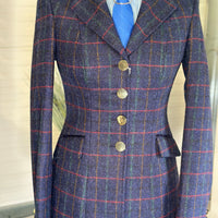 IN STOCK: UNIQUE BLUE TWEED PRINCESS CUT JACKET