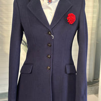 IN STOCK: NAVY SOFT WOOL PRINCESS CUT JACKET