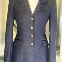 IN STOCK: NAVY TWEED PRINCESS CUT JACKET