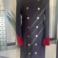 IN STOCK: UNIQUE NAVY TWEED DRESS COAT