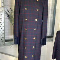 IN STOCK: UNIQUE NAVY TWEED DRESS COAT