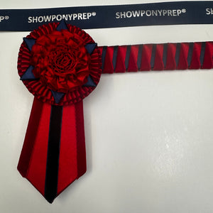 12.5" Red & Navy Browband