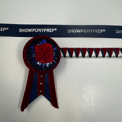 13” Navy, Red & Gold Browband