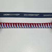 13” Blue, Red & White Browband