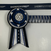 13” Navy, Blue, White & Silver Browband