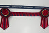 13” Red & Navy Browband