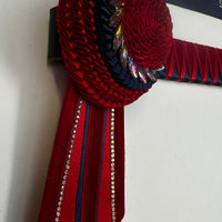 13” Red & Navy Browband