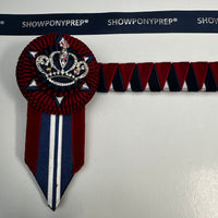 13.5” Red, Navy & White Browband