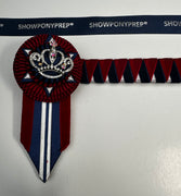 13.5” Red, Navy & White Browband