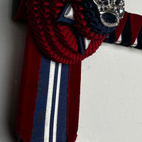 13.5” Red, Navy & White Browband