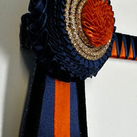 13.5” Navy & Orange Browband